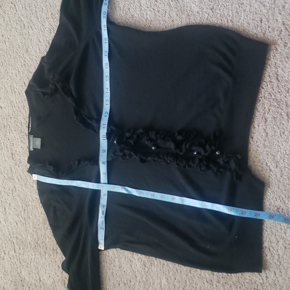 Ann Taylor L silk blend ruffle center soft cozy warm - Picture 9 of 12